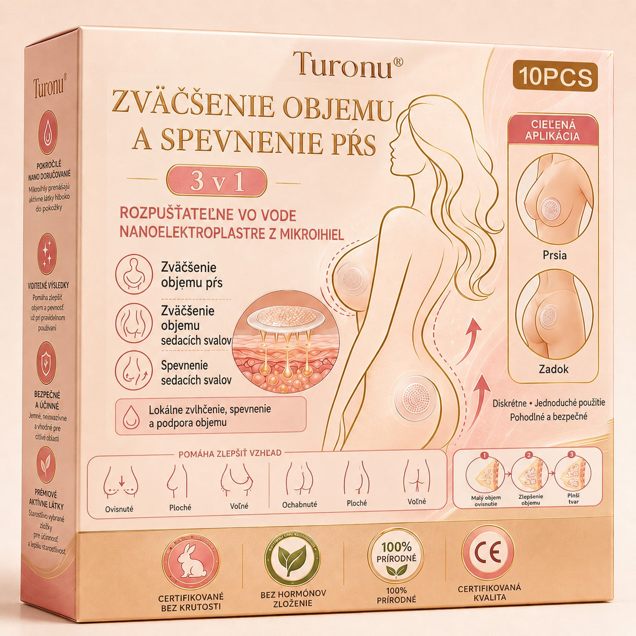 Turonu®👩⚕️ Cielená pokročilá nano-mikroihličková náplasť na zväčšenie poprsia🍁