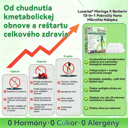 Oficiálny obchod  | 👩‍⚕️ 𝗟𝘂𝘅𝗮𝗿𝗶𝘀𝗲® Moringa X Berberín 10-In-1 Pokročilý Nano Mikroihla Nálepka(Raz denne, viditeľné zmeny za 7 dní) ✅ Obezita, cukrovka, spánková apnoe a problémy so kĺbmi🌟