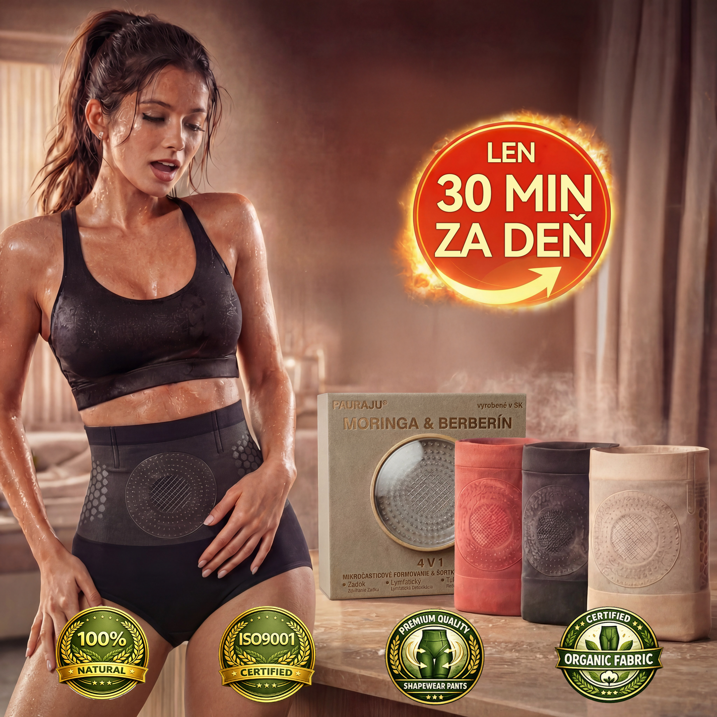 Oficiálny obchod značky |🩳𝑷𝑨𝑼𝑹𝑨𝑱𝑼®  MORINGA & BERBERÍN 4V 1 MIKROČASTICOVÉ FORMOVANIE & ŠORTKY NA SPALOVANIE TUKU💪