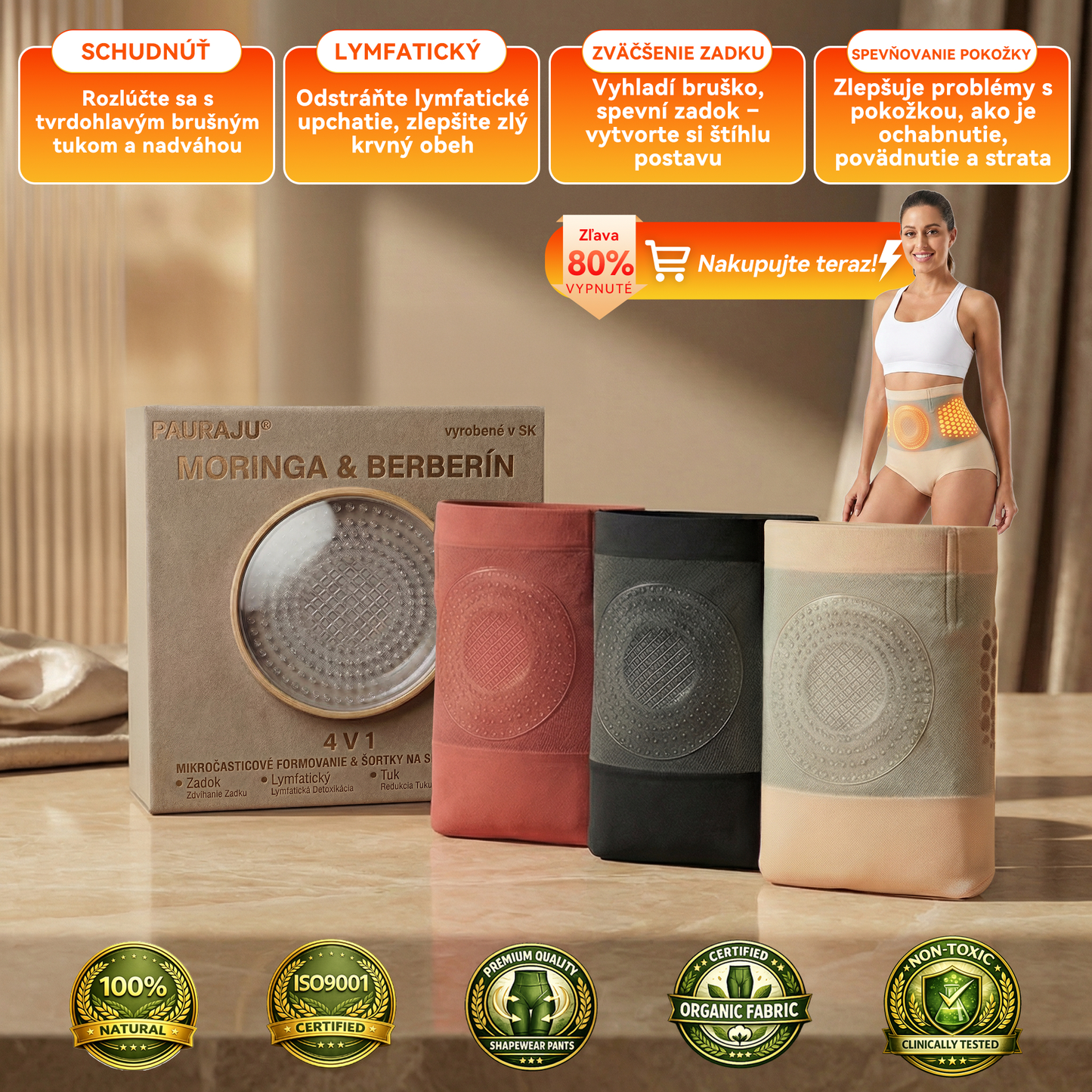 Oficiálny obchod značky |🩳𝑷𝑨𝑼𝑹𝑨𝑱𝑼®  MORINGA & BERBERÍN 4V 1 MIKROČASTICOVÉ FORMOVANIE & ŠORTKY NA SPALOVANIE TUKU💪