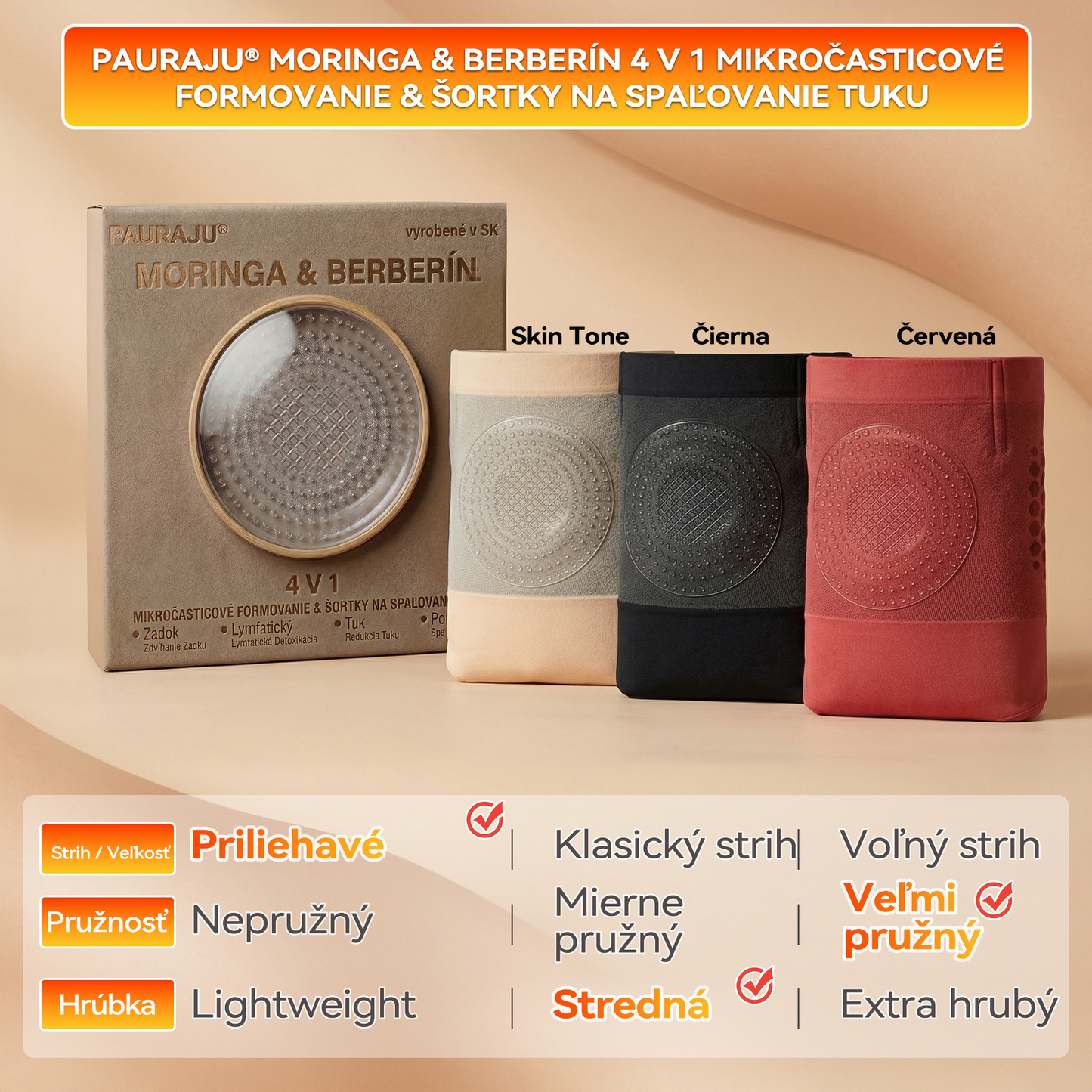 Oficiálny obchod značky |🩳𝑷𝑨𝑼𝑹𝑨𝑱𝑼®  MORINGA & BERBERÍN 4V 1 MIKROČASTICOVÉ FORMOVANIE & ŠORTKY NA SPALOVANIE TUKU💪